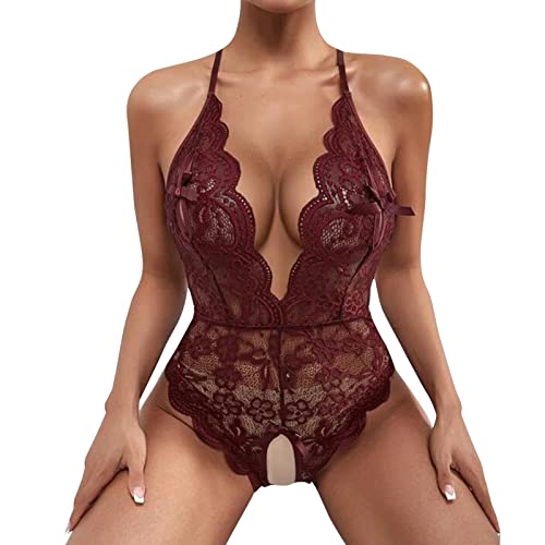 Zilosconcy Nachtwäsche Sexy Damen Push Up BH + Panty Damen Unterwäsche Lingerie Damen Sexy Nachtwäsche Sexy Dessous Damen Für Sex Verführerische Reizvoll Babydoll Sexy Reizwäsche Spitze Bodysuit von Zilosconcy