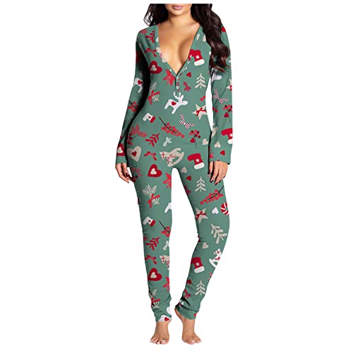 Zilosconcy Schlafanzug Damen Lang Overall Damen Schwarz Eng Strampler Damen Pyjama Schlafanzug Damen Einteiler Sexy Pyjama Damen Lang Spitze Mit Funktionale Geknöpfte Klappe Hausanzug von Zilosconcy