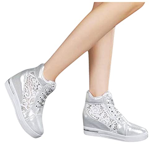 Zilosconcy Stoffschuhe Damen Weiß, Canvas Sneaker Damen Leichte Low Stoffschuhe - Mit Schnürsenkel Walking Freizeitschuhe Leinenschuhe Weich Reiseschuhe Barfußschuhe von Zilosconcy