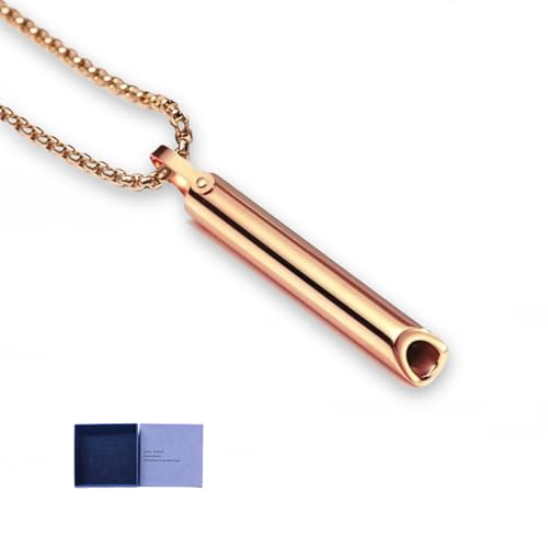 Zilynhom Atemhalskette für Meditation, Achtsamkeit, Angstlinderung (Roségold) von Zilynhom