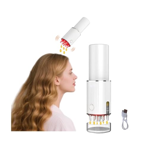 Zilynhom Kopfhaut-Massagebürste, Anti-Haarausfall-Ölspender mit Vibration, 70-ml-Flasche, USB, Geschenk für Frauen und Männer,Haaröl-Applikator für Minoxidil-Haarwuchsserum, Kopfmassageöl, Wurzelkamm Zilynhom Kopfhaut-Massagebürste, Anti-Haarausfall-Ölspender mit Vibration, 70-ml-Flasche, USB, Geschenk für Frauen und Männer,Haaröl-Applikator für Minoxidil-Haarwuchsserum, Kopfmassageöl, Wurzelkamm von Zilynhom
