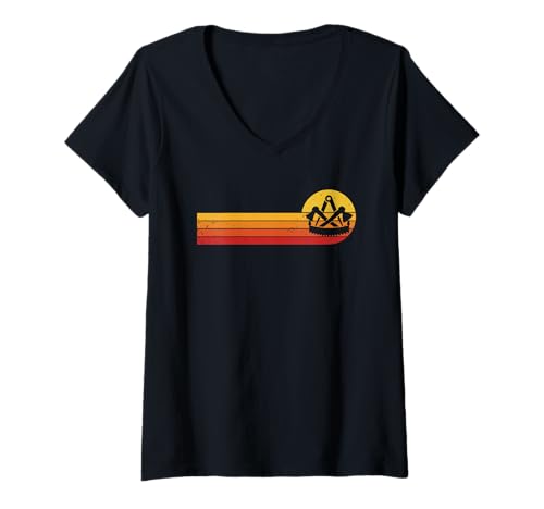 Damen Zimmermann Zunftzeichen Zimmerer T-Shirt mit V-Ausschnitt Damen Zimmermann Zunftzeichen Zimmerer T-Shirt mit V-Ausschnitt von Zimmerer Zunftzeichen Handwerker Zunft