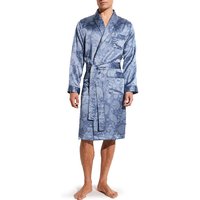 Zimmerli Herren Morgenmantel blau Seide gemustert von Zimmerli