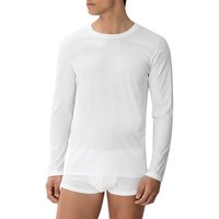 Zimmerli Herren Longsleeve weiß Baumwolle unifarben von Zimmerli