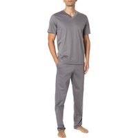 Zimmerli Herren Pyjama Set grau Jersey-Baumwolle unifarben von Zimmerli