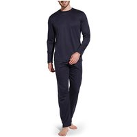 Zimmerli Herren Pyjama blau Jersey-Baumwolle unifarben von Zimmerli