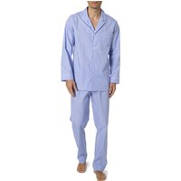 Zimmerli Herren Pyjama blau Stoff unifarben von Zimmerli