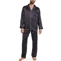 Zimmerli Herren Pyjama grau Seide unifarben von Zimmerli