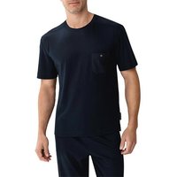 Zimmerli Herren T-Shirt blau Baumwolle unifarben von Zimmerli