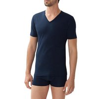 Zimmerli Herren T-Shirt blau Baumwolle unifarben von Zimmerli