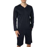 Zimmerli Herren Longsleeve blau Jersey-Baumwolle unifarben von Zimmerli