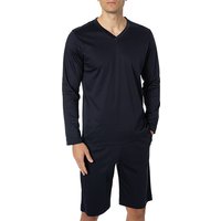 Zimmerli Herren Longsleeve blau Jersey-Baumwolle unifarben von Zimmerli