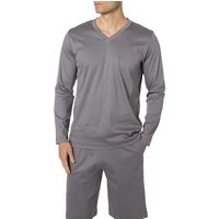 Zimmerli Herren Longsleeve grau Jersey-Baumwolle unifarben von Zimmerli