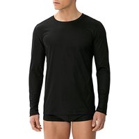 Zimmerli Herren Longsleeve schwarz Baumwolle unifarben von Zimmerli