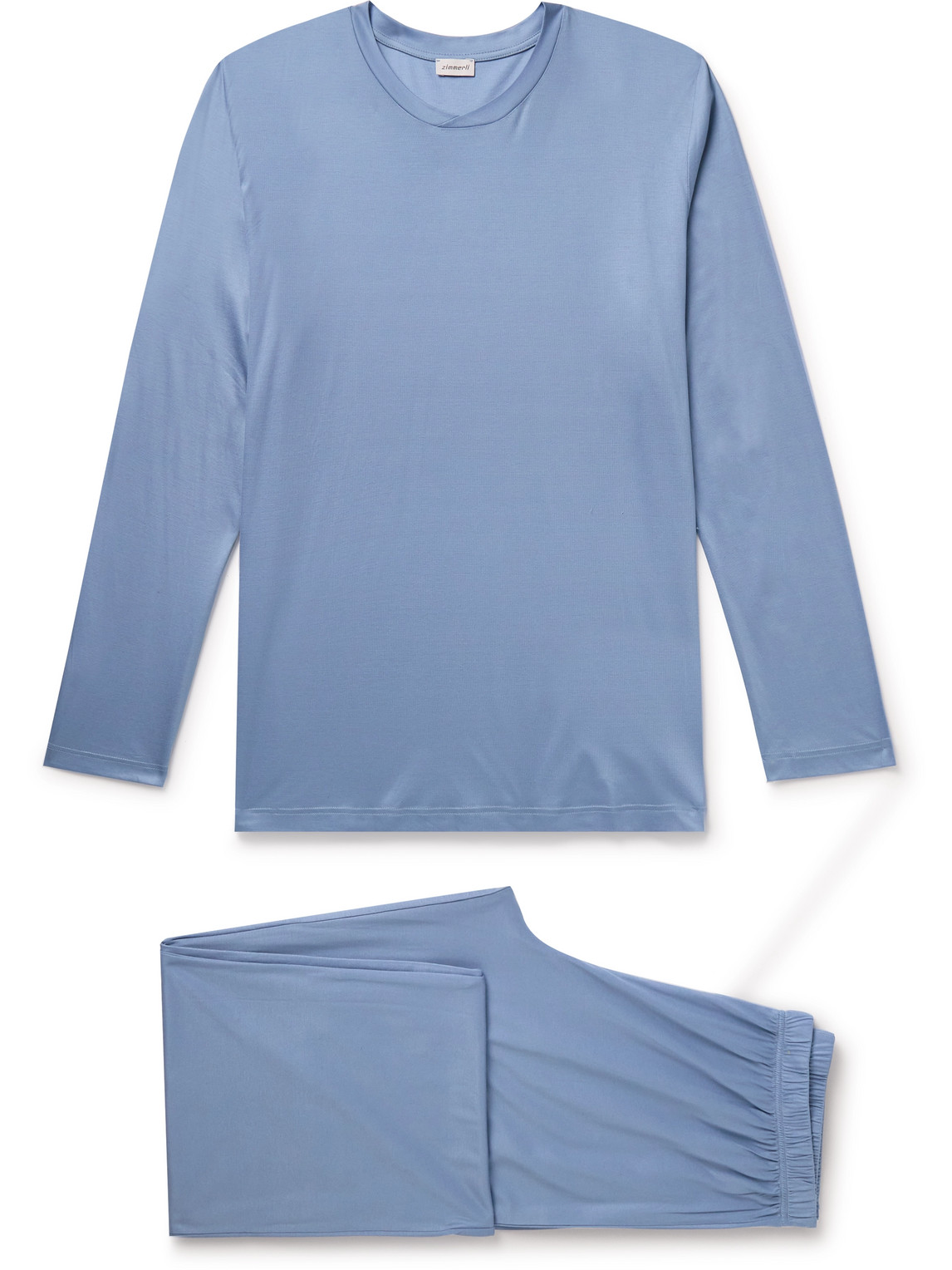 Zimmerli - Lyocell Pyjama Set - Men - Blue - XL von Zimmerli