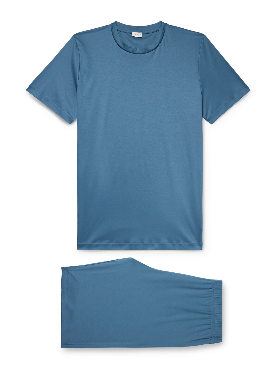 Zimmerli - Sea Island Cotton-Jersey Pyjama Set - Men - Blue - M von Zimmerli