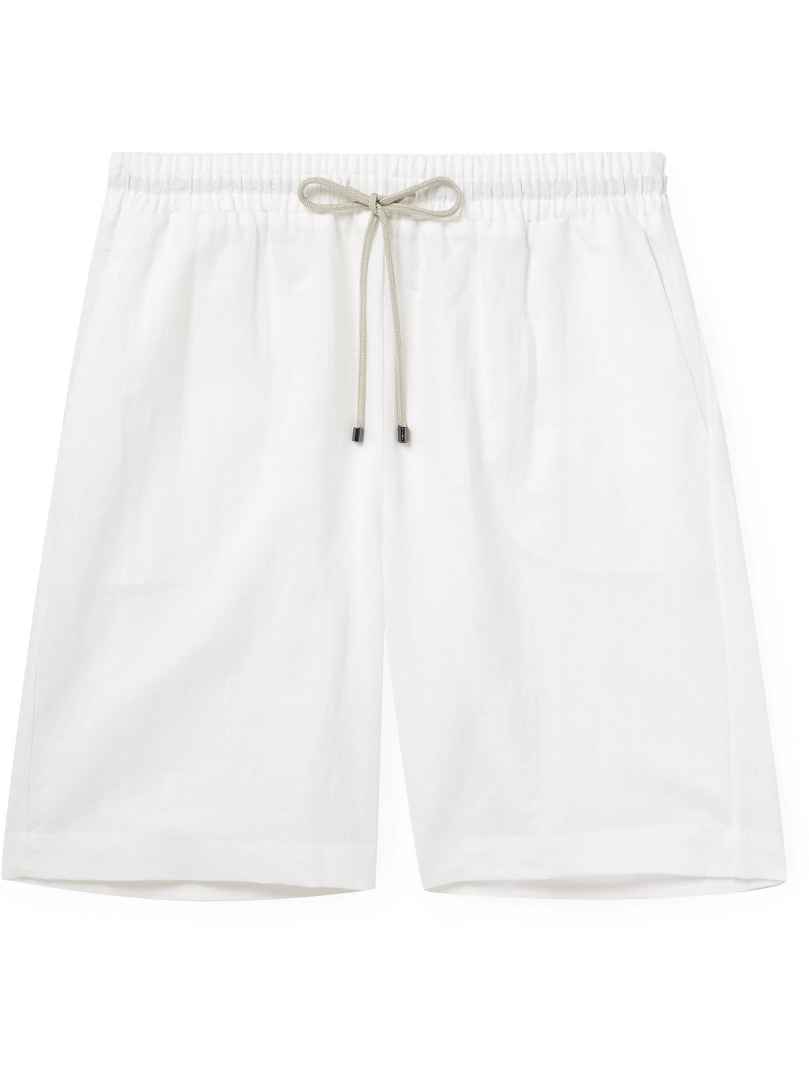 Zimmerli - Straight-Leg Linen and Cotton-Blend Drawstring Shorts - Men - White - L von Zimmerli