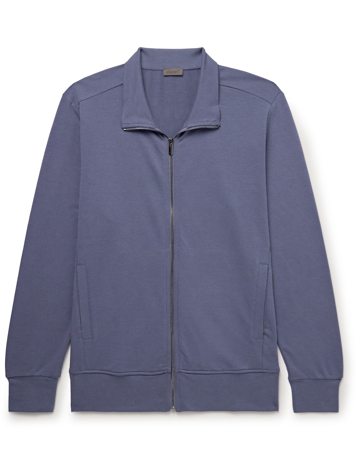 Zimmerli - Stretch Modal and Cotton-Blend Jersey Track Jacket - Men - Blue - L von Zimmerli
