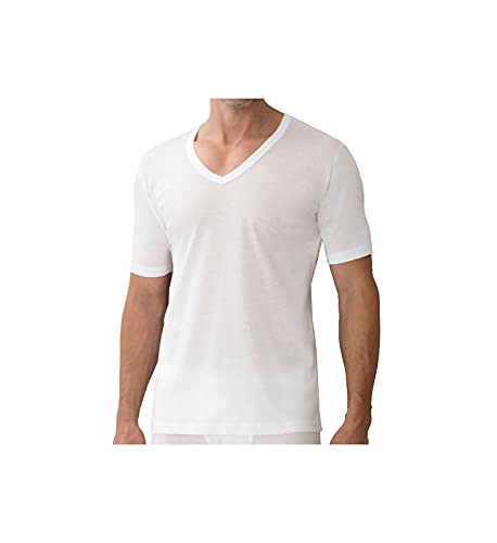 Zimmerli T-Shirt Kurzarm V-Ausschnitt Business Class - T Shirt Herren - 100% Baumwolle - Pflegeleicht - Weiß - für Pures Wohlgefühl - Qualität aus der Schweiz - Größe XXL von Zimmerli