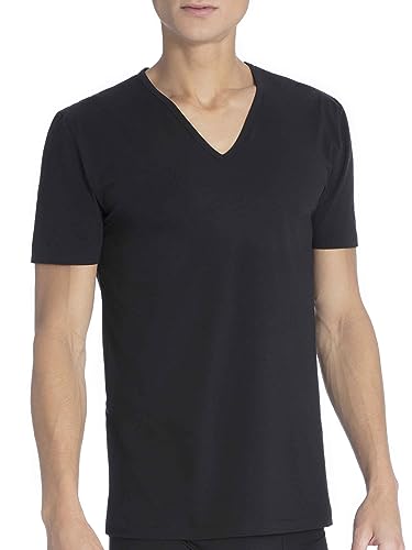 Zimmerli T-Shirt Kurzarm V-Ausschnitt Pure Comfort Black L von Zimmerli