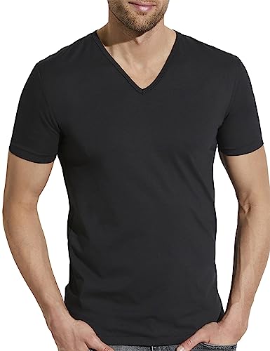 Zimmerli T-Shirt Kurzarm V-Ausschnitt Pure Comfort Black XXL von Zimmerli