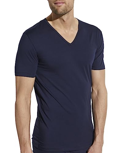 Zimmerli T-Shirt Kurzarm V-Ausschnitt Pure Comfort Navy L von Zimmerli