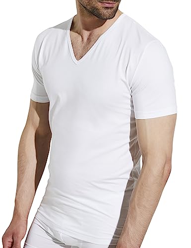 Zimmerli T-Shirt Kurzarm V-Ausschnitt Pure Comfort White L von Zimmerli