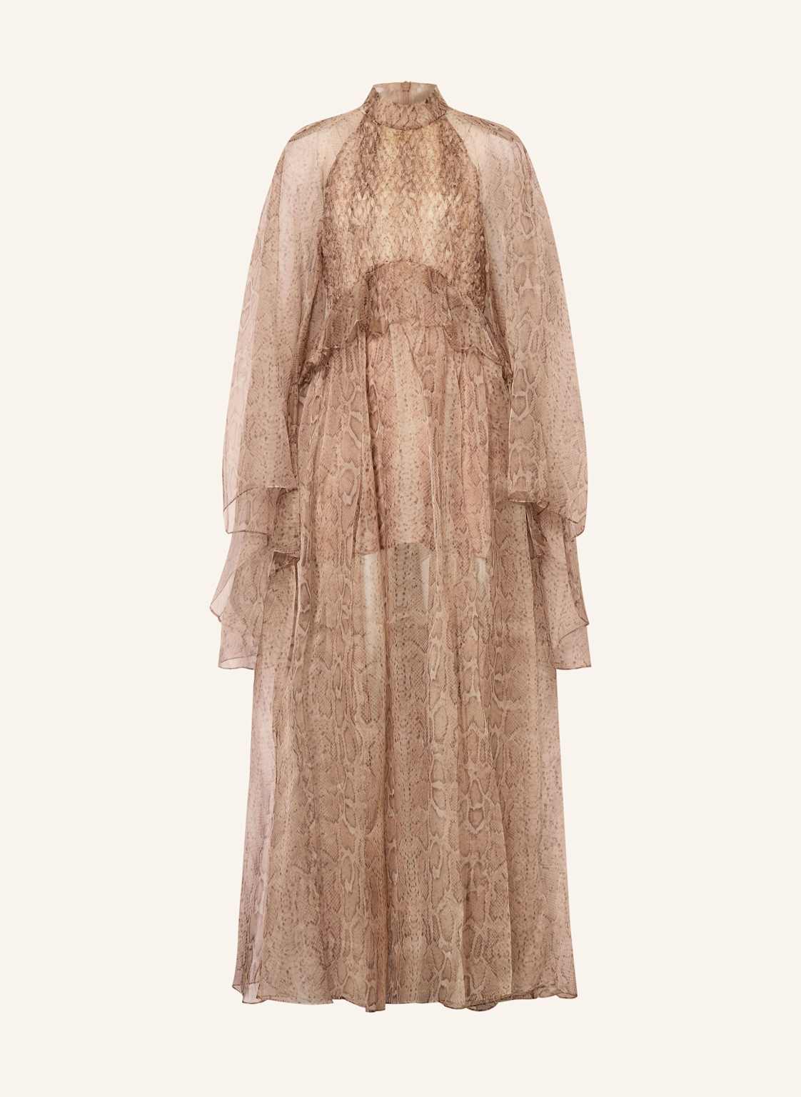 Zimmermann Abendkleid Memento Aus Seide braun von Zimmermann