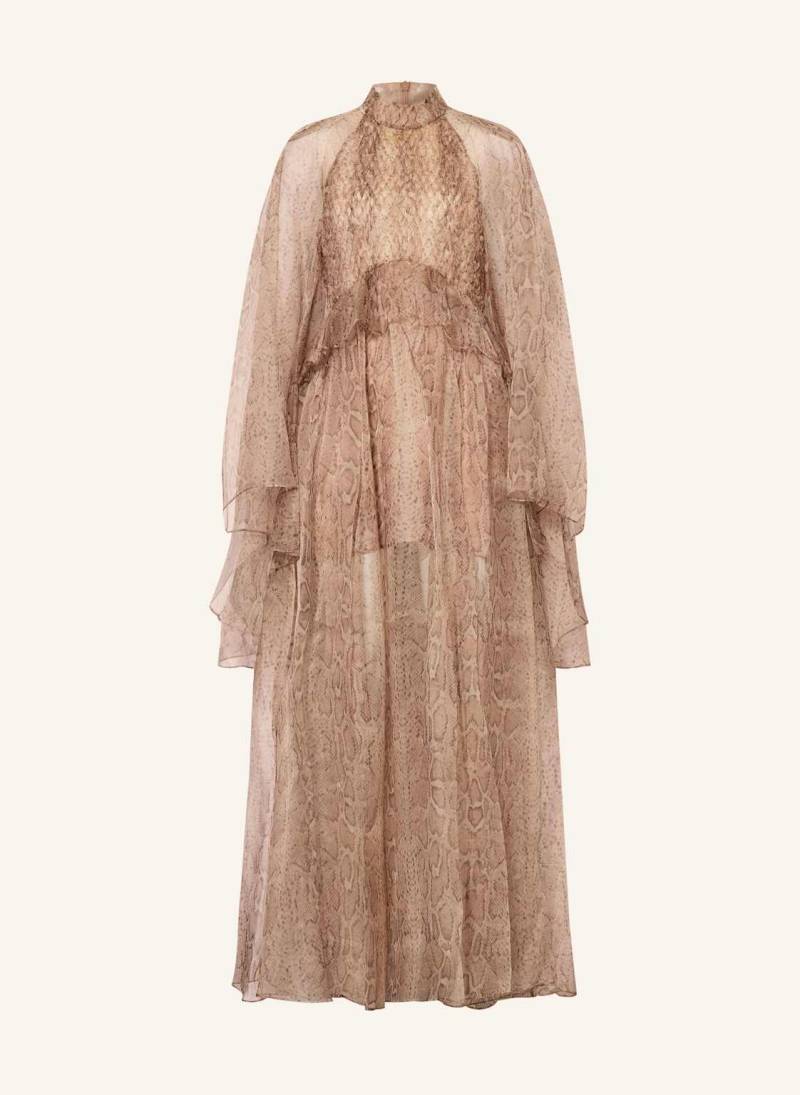 Zimmermann Abendkleid Memento Aus Seide braun von Zimmermann