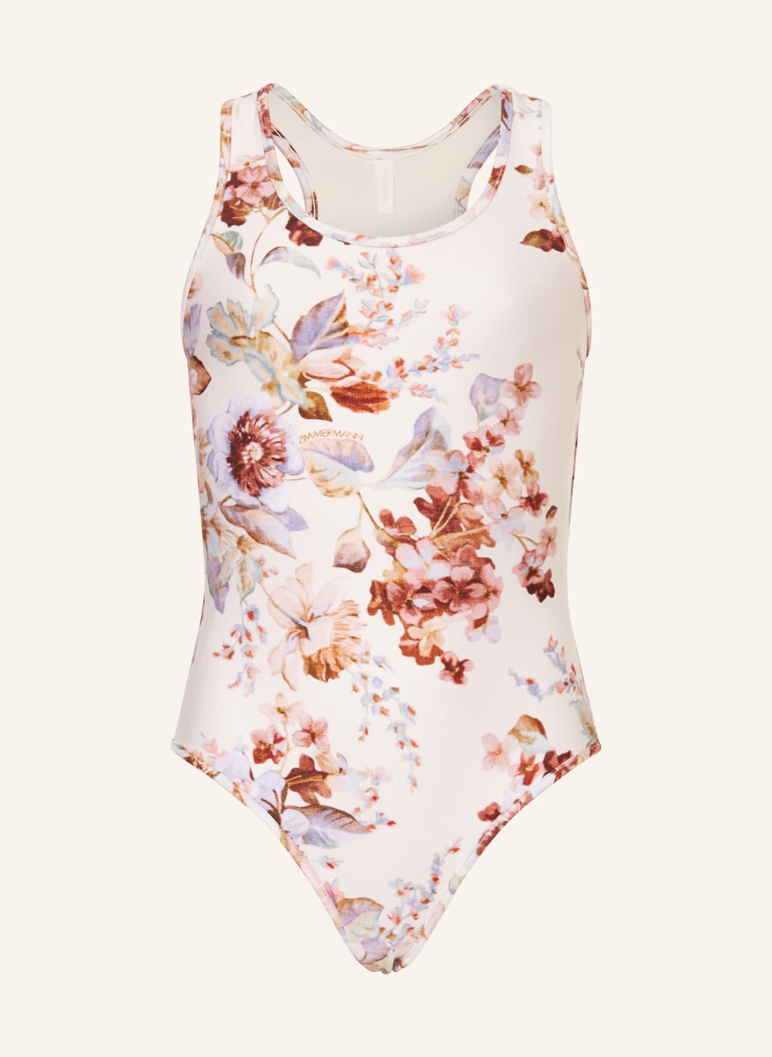 Zimmermann Badeanzug Awaken Mit Cut-Out weiss von Zimmermann