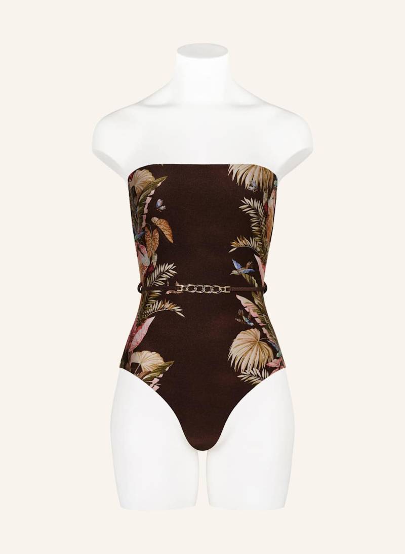 Zimmermann Bandeau-Badeanzug Ascension braun von Zimmermann