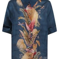 Zimmermann Blaue Seidenbluse Für Damen von Zimmermann