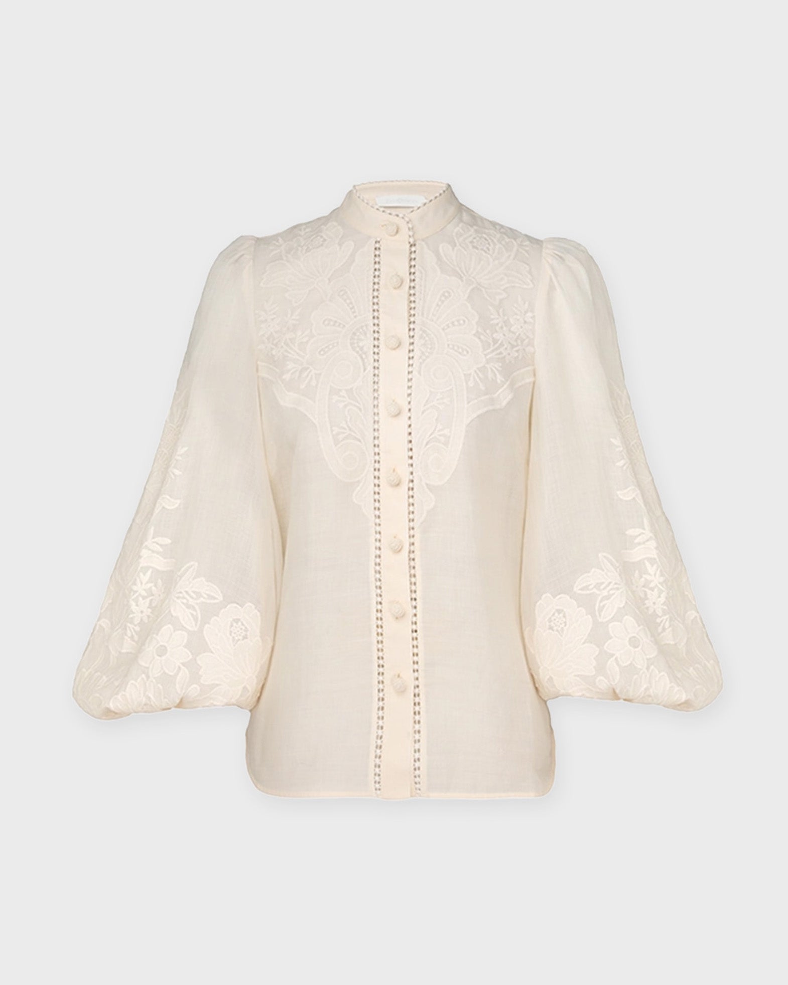 Zimmermann Blouse Ottie Embroidered Cream von Zimmermann