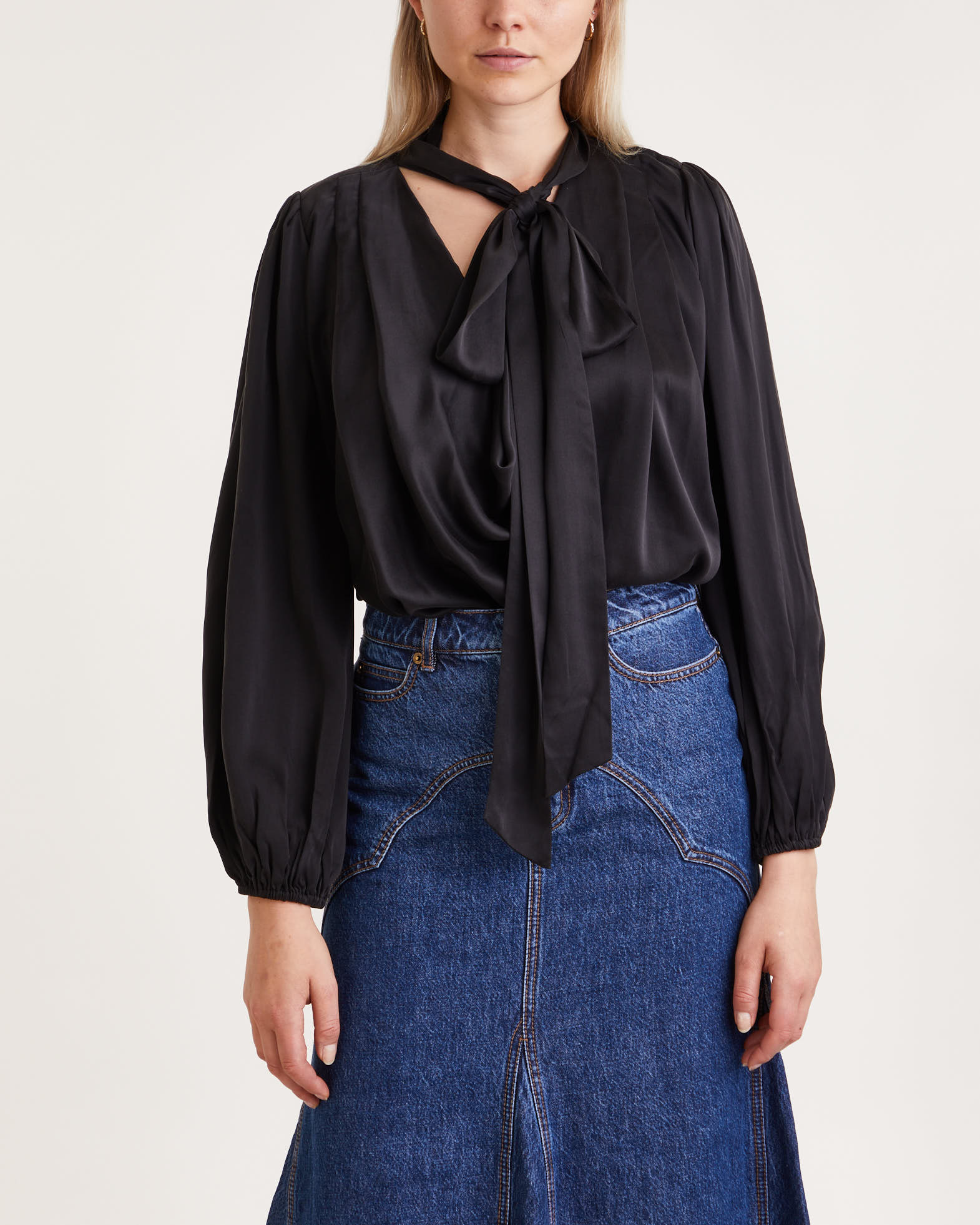 Zimmermann Blouse Silk Billow Black von Zimmermann