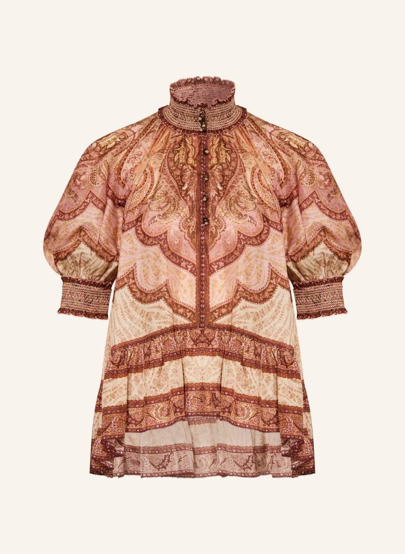 Zimmermann Blusentop Wanderlust Aus Seide rot von Zimmermann