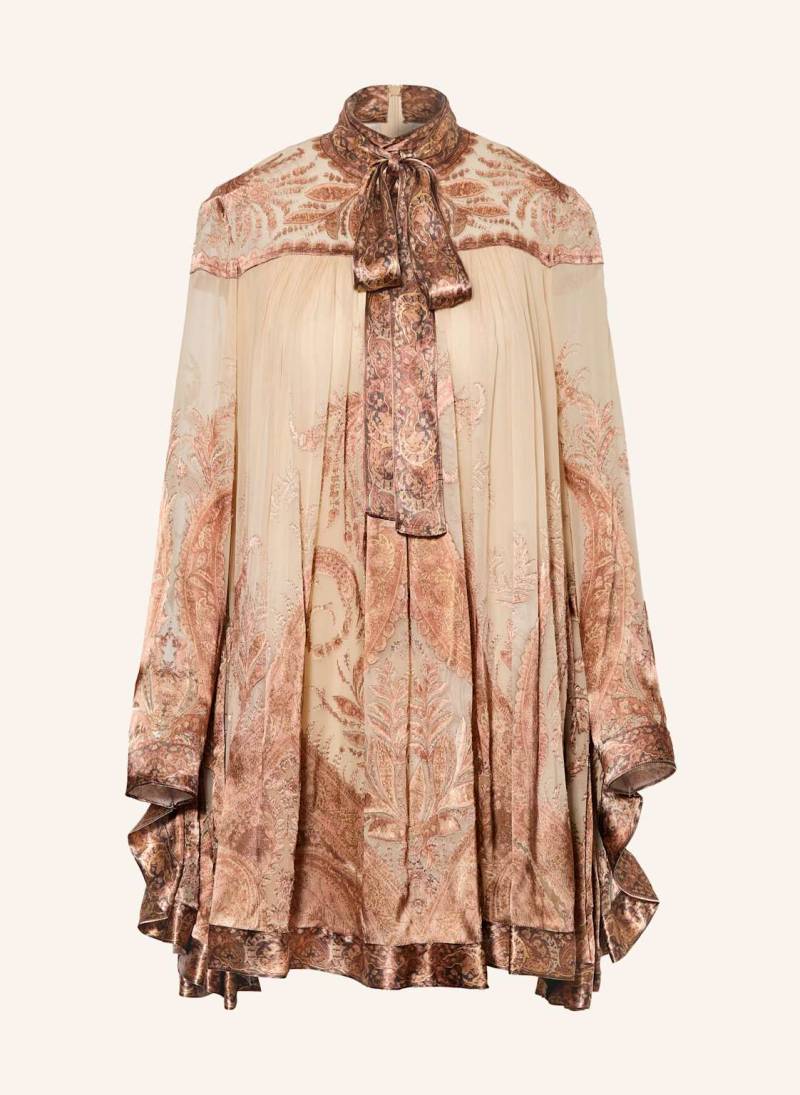 Zimmermann Cocktailkleid Hypnotic Mit Abnehmbarer Schluppe beige von Zimmermann