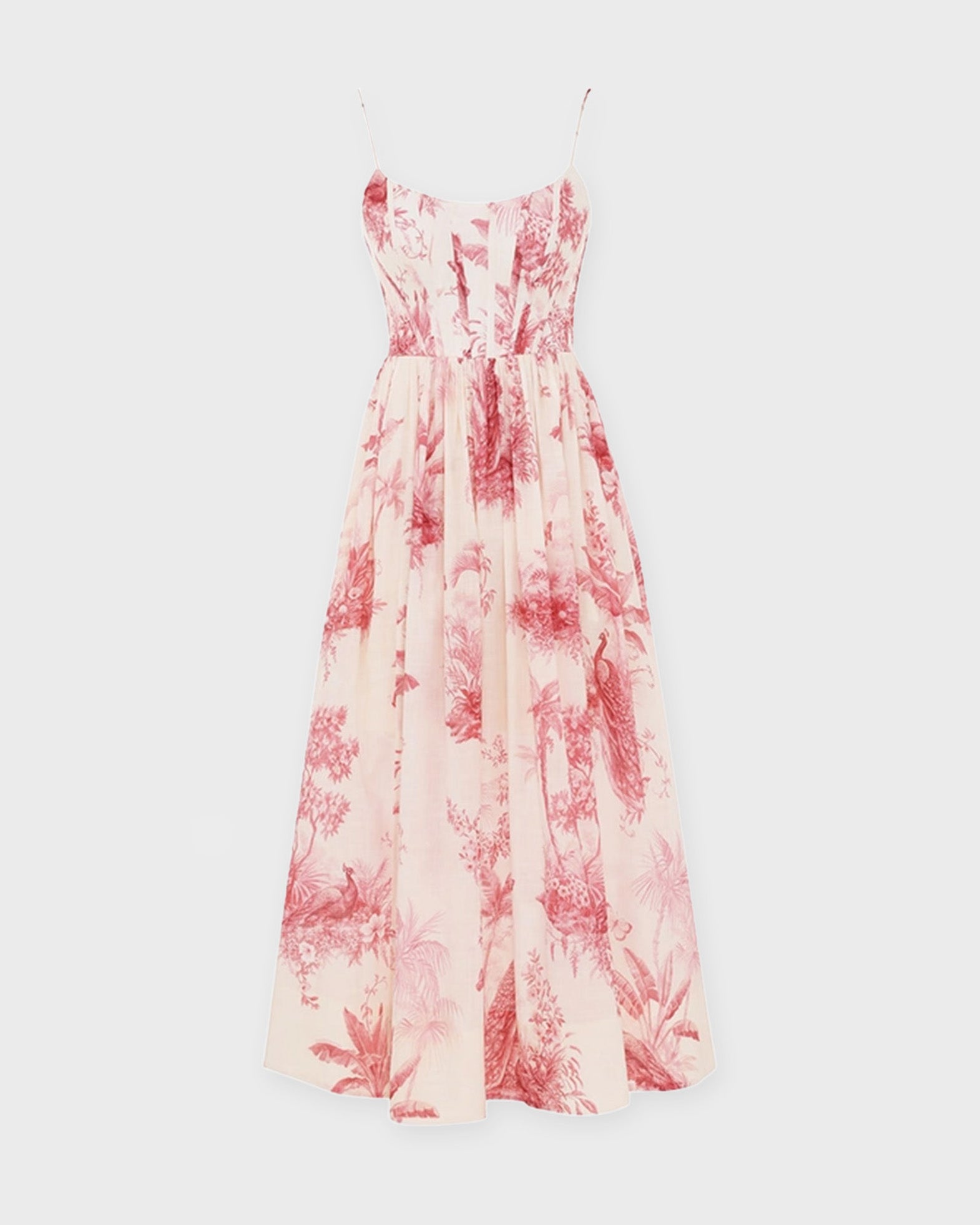 Zimmermann Dress Waverly Corset Midi Pink von Zimmermann