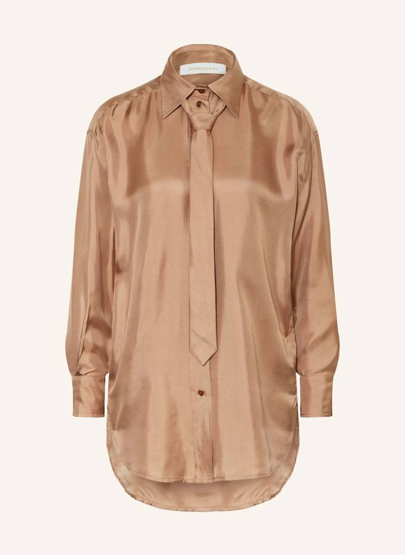 Zimmermann Hemdbluse Aus Seide braun von Zimmermann