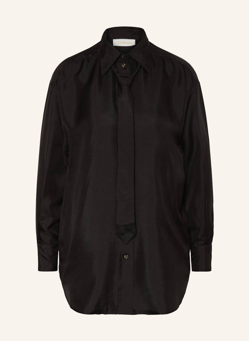 Zimmermann Hemdbluse Aus Seide schwarz von Zimmermann