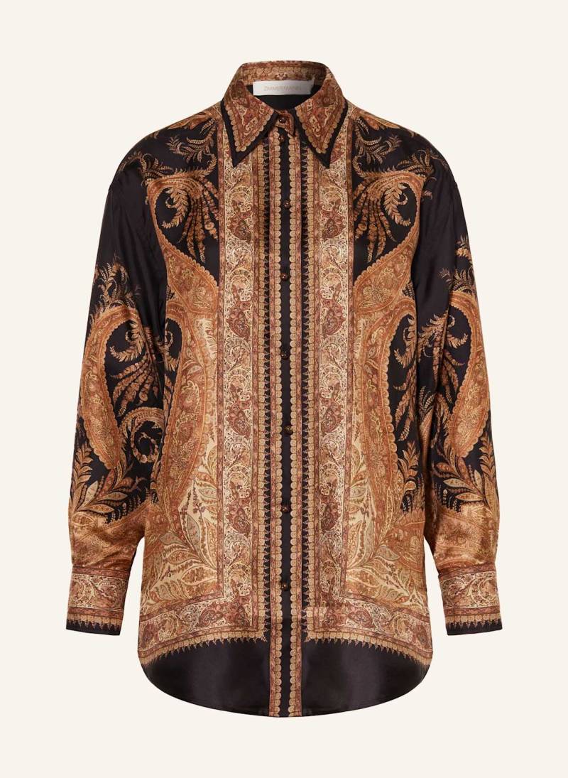 Zimmermann Hemdbluse Hypnotic Aus Seide schwarz von Zimmermann