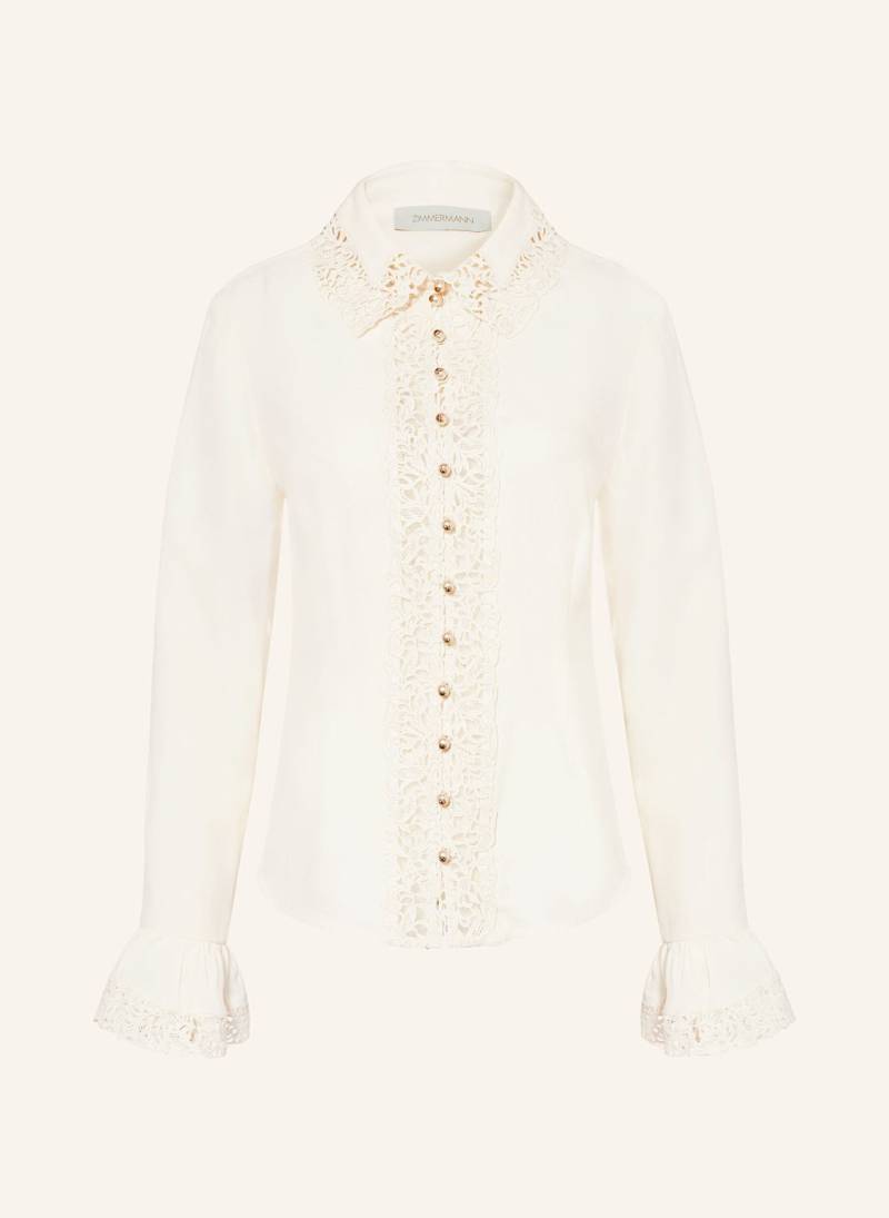 Zimmermann Hemdbluse Mit Spitze weiss von Zimmermann