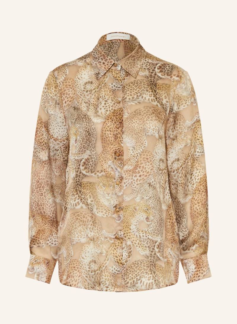 Zimmermann Hemdbluse Rebellion Aus Seide braun von Zimmermann