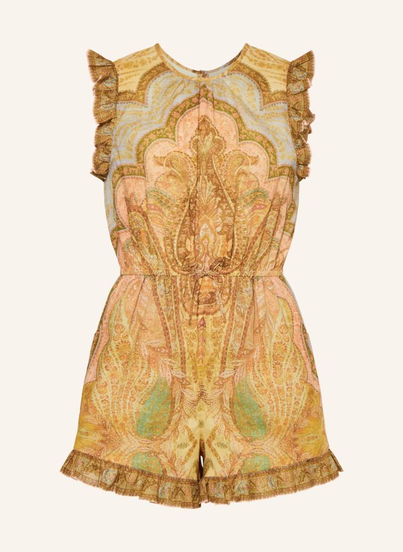 Zimmermann Jumpsuit Awaken Mit Rüschen beige von Zimmermann
