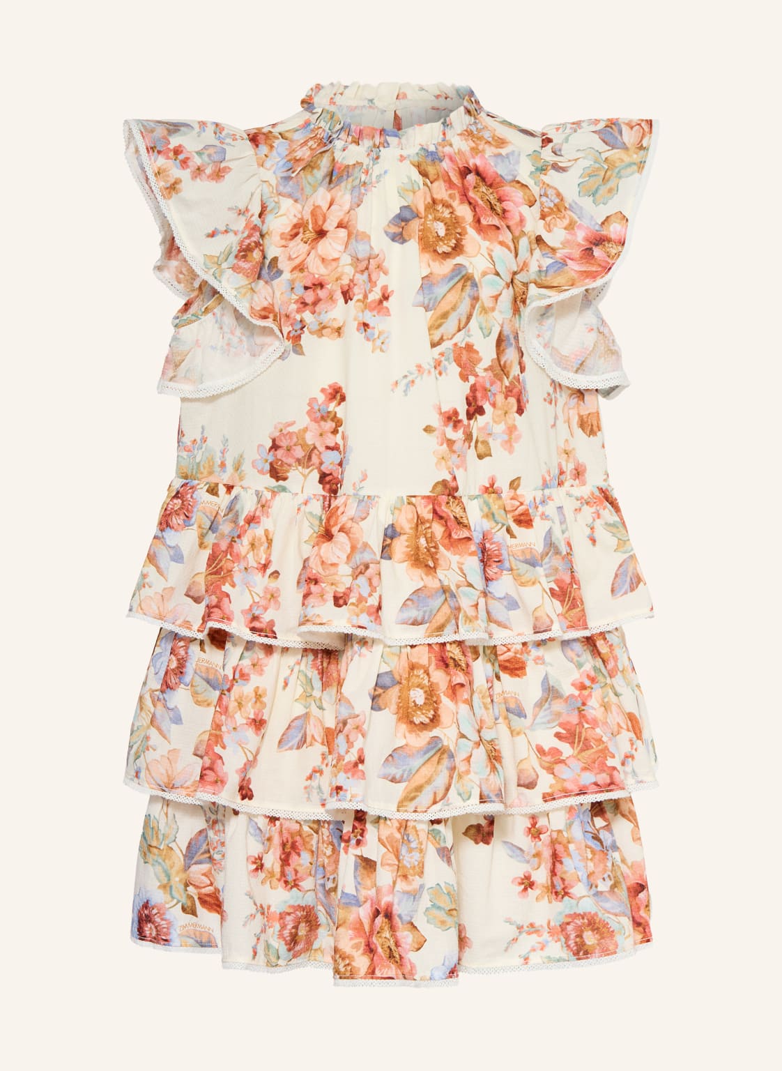 Zimmermann Kleid Awaken Mit Rüschen weiss von Zimmermann