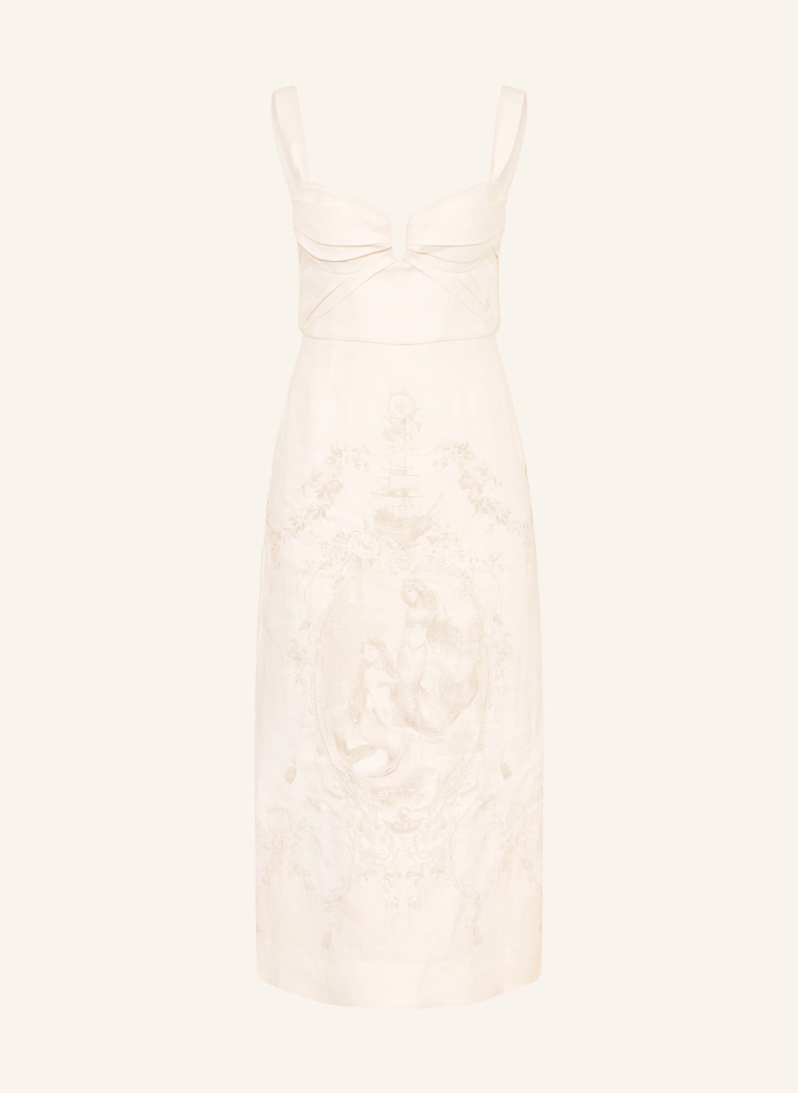 Zimmermann Leinenkleid Drape weiss von Zimmermann