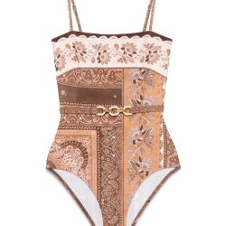 Zimmermann Mare Brauner Bandeau Badeanzug von Zimmermann