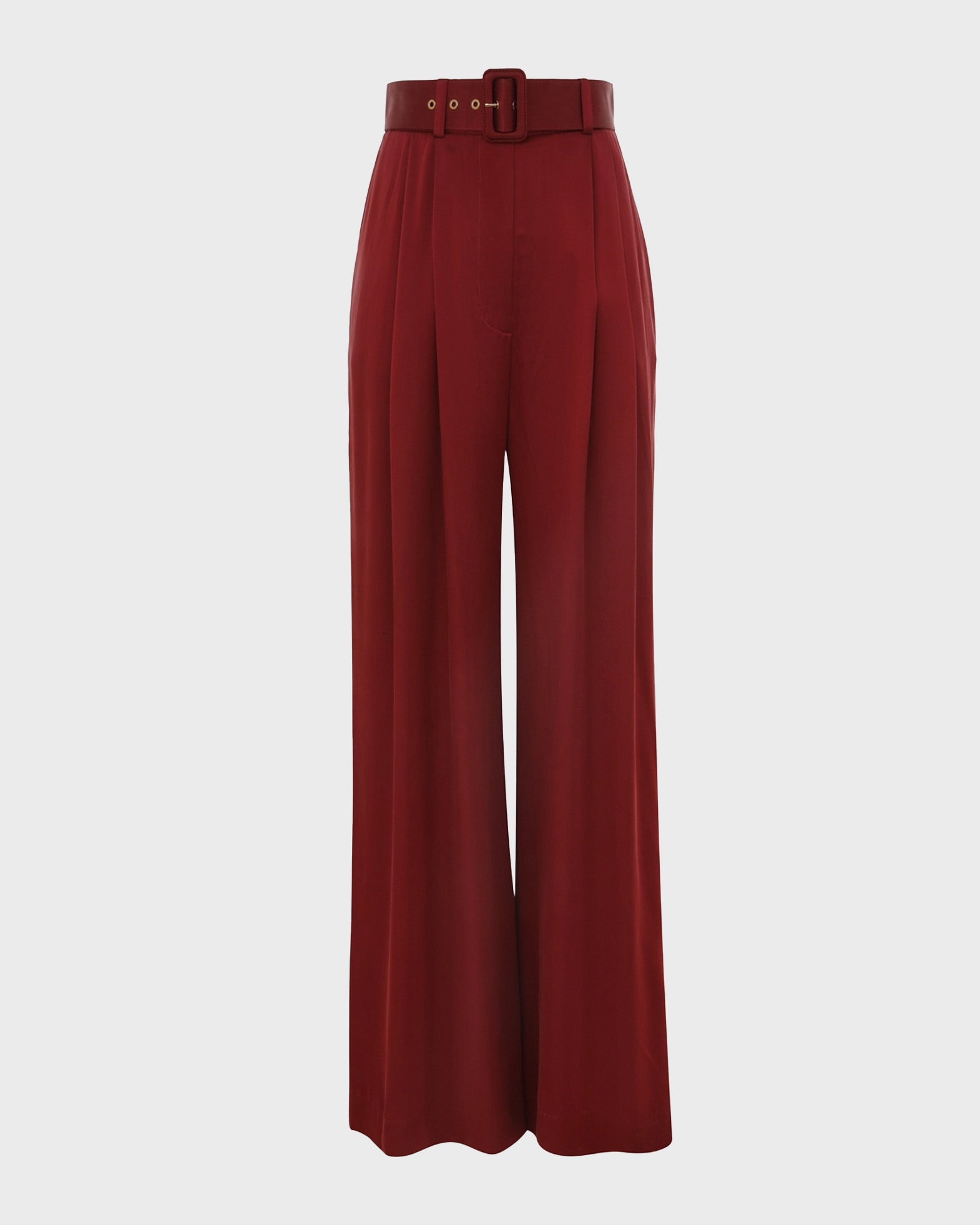 Zimmermann Silk Tuck Pant Burgundy von Zimmermann