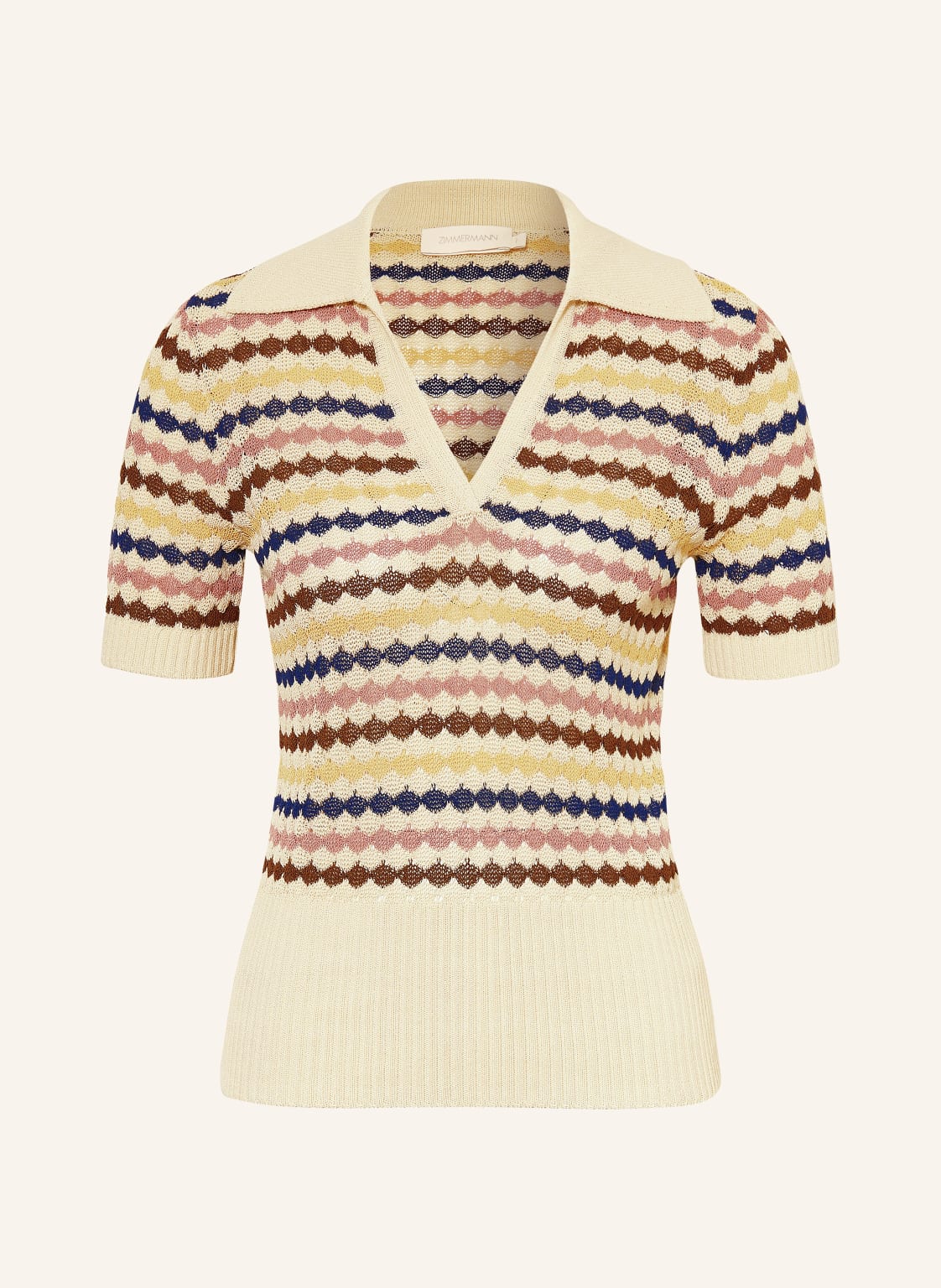 Zimmermann Strick-Poloshirt beige von Zimmermann