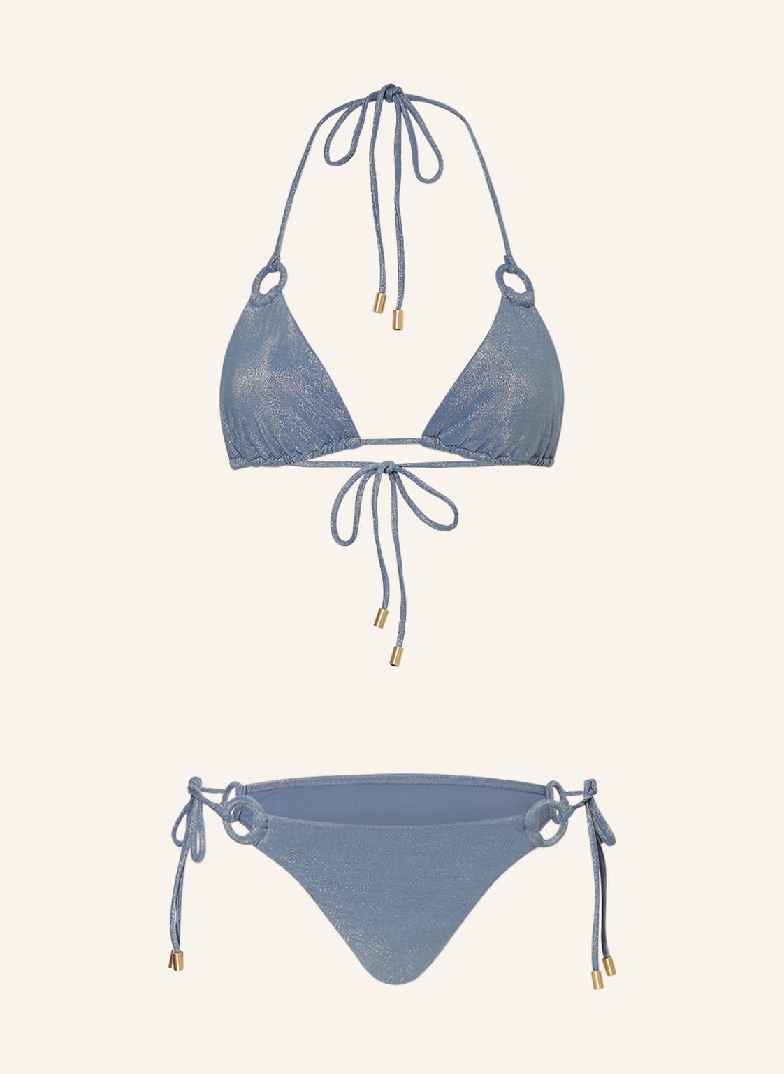 Zimmermann Triangel-Bikini August Mit Glitzergarn blau von Zimmermann