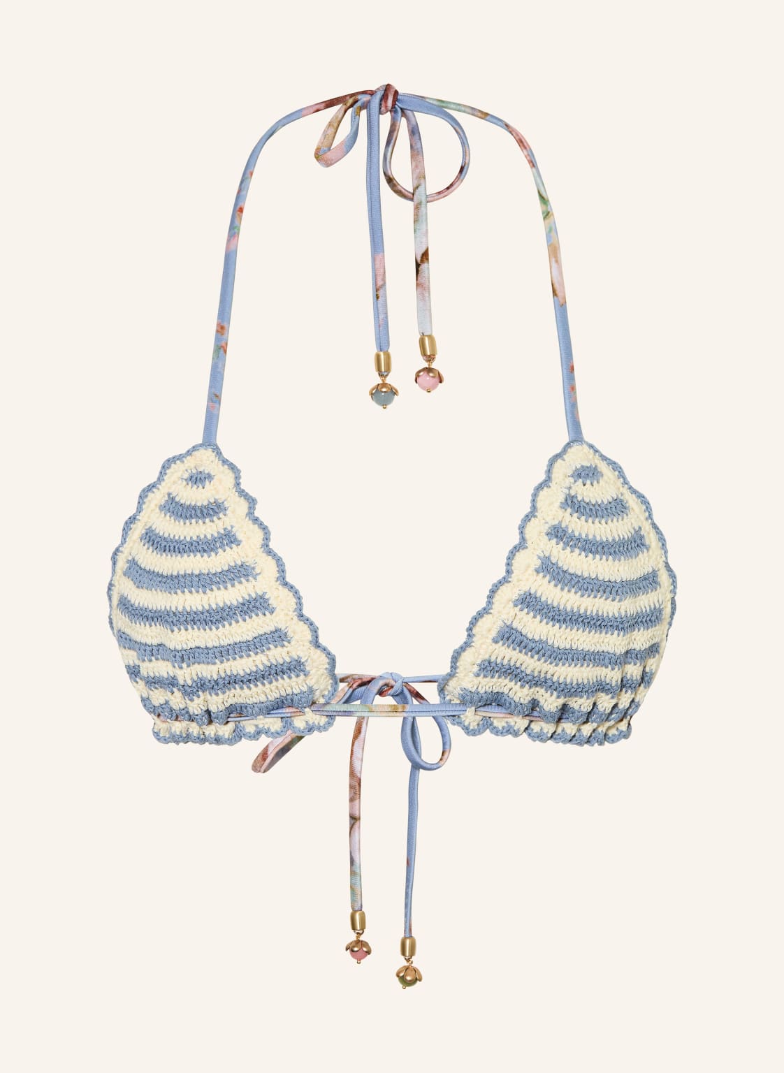 Zimmermann Triangel-Bikini-Top Awaken Mit Schmuckperlen blau von Zimmermann